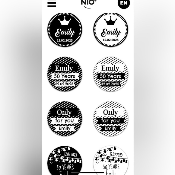 MY-NIO Personalized Rubber Stamp Voucher, create ur stamp on line, NWT - Picture 15 of 16